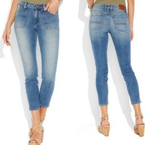 Lucky Brand Charlotte Rail Cropped Medium Wash Blue Skinny Jeans
